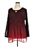Catherines 100% Polyester Red Long Sleeve Blouse Size 2X - photo 1