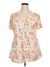 Crush Pink Short Sleeve Blouse Size 2X - photo 1