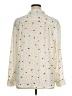 Faded Glory 100% Polyester Hearts Ivory Long Sleeve Blouse Size XL - photo 2