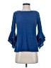 Coco Bianco Blue 3/4 Sleeve Top Size S - photo 1