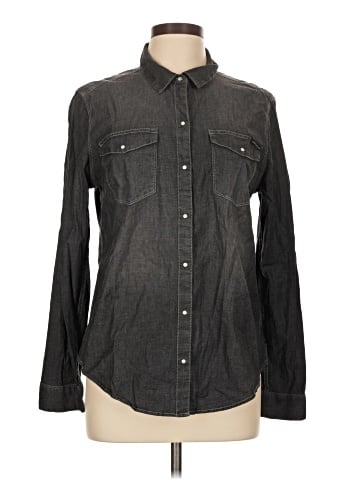 CALVIN KLEIN JEANS Long Sleeve Button-Down Shirt (view 1)