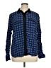 MICHAEL Michael Kors 100% Viscose Print Blue Long Sleeve Button-Down Shirt Size XL - photo 1