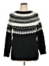 Talbots Chevron-herringbone Black Pullover Sweater Size 1X - photo 1