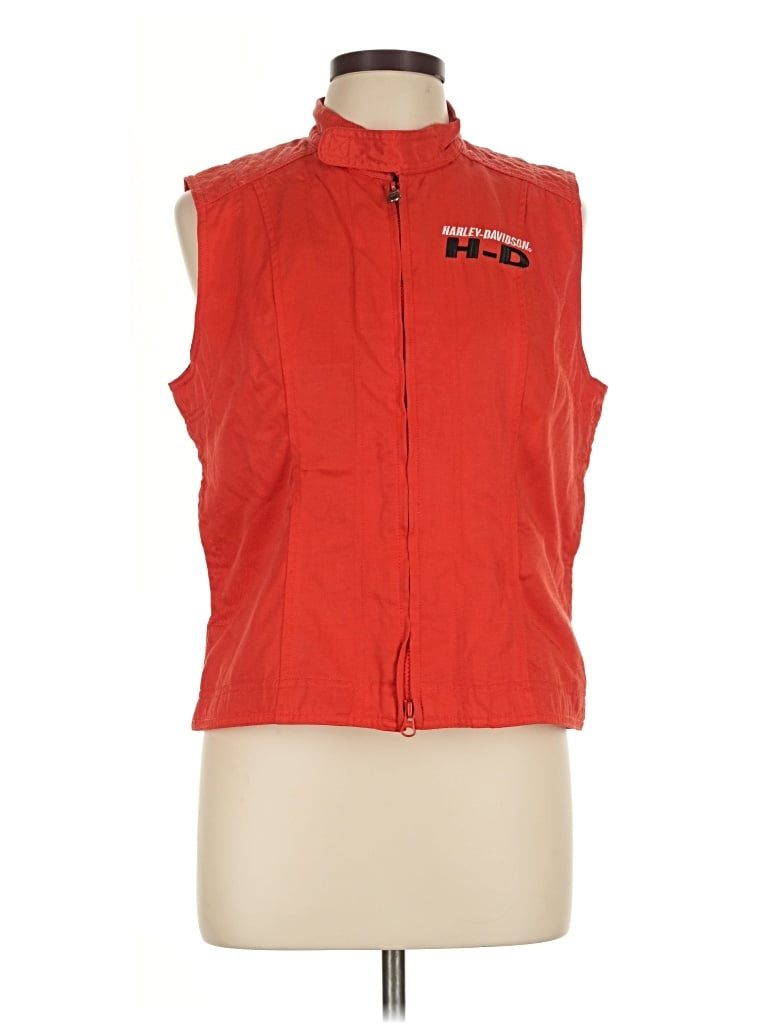 Pre-owned Harley Davidson Vest In Red