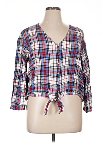 Lane Bryant 3/4 Sleeve Button-Down Shirt (view 1)
