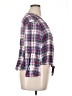 Lane Bryant 100% Rayon Plaid Blue 3/4 Sleeve Button-Down Shirt Size 14 - photo 4