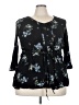 Chelsea Studio 100% Rayon Black 3/4 Sleeve Blouse Size 22 - photo 1