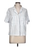 Buffalo by David Bitton Stripes Blue Short Sleeve Blouse Size L - photo 1