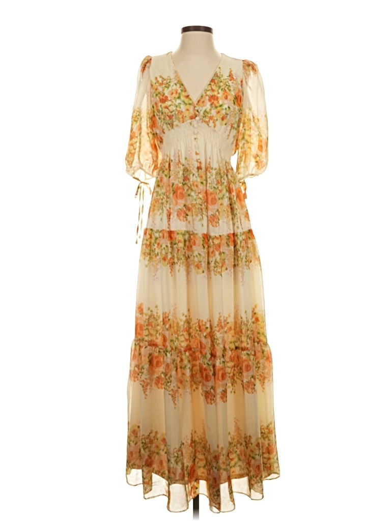 Pre-owned Taylor Casual Dress In Yellow