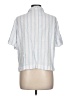 Buffalo by David Bitton Stripes Blue Short Sleeve Blouse Size L - photo 2