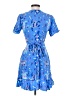 Rainbow Jo 100% Rayon Paisley Blue Cocktail Dress Size XS - photo 2