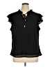 Anne Klein 100% Polyester Black Sleeveless Blouse Size XL - photo 1