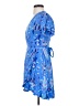 Rainbow Jo 100% Rayon Paisley Blue Cocktail Dress Size XS - photo 5