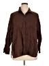 Old Navy Solid Brown Long Sleeve Button-Down Shirt Size XL Petite - photo 1