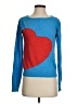 Mossimo Supply Co. 100% Cotton Hearts Blue Pullover Sweater Size XS - photo 1