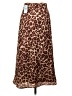 Ann Taylor 100% Polyester Animal Print Brown Casual Skirt Size XXS - photo 2