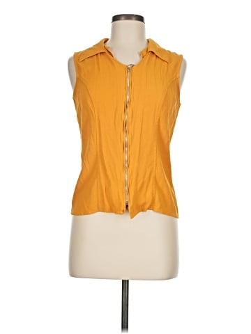 Impressions Sleeveless Button-Down Shirt (view 1)