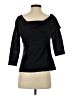 Blue Tassel Black 3/4 Sleeve Top Size S - photo 2