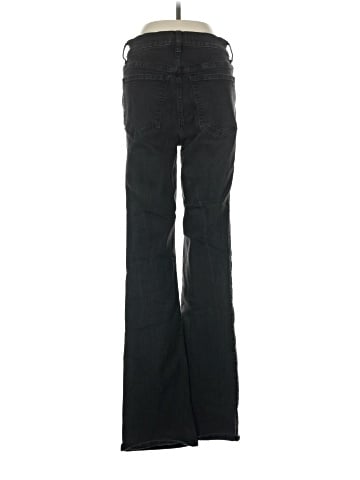 Madewell Kick Out Full-Length Jeans in Black Frost Wash (view 2)