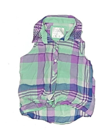 Justice Sleeveless Button-Down Shirt (view 1)