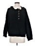 Pol 100% Polyester Tweed Black Pullover Sweater Size S - photo 1