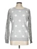 Express 100% Cotton Polka Dots Silver Pullover Sweater Size L - photo 1
