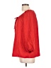 Olivia & Martin 100% Polyester Red 3/4 Sleeve Blouse Size L - photo 5