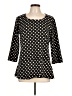 April Cornell Polka Dots Black 3/4 Sleeve Top Size L - photo 1