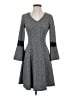 Elle Tweed Gray Casual Dress Size S - photo 1