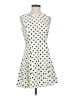 Freebird 100% Polyester Polka Dots White Cocktail Dress Size M - photo 1