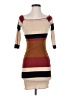 Papaya Color Block Tan Casual Dress Size S - photo 1