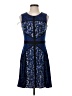 Taylor Tweed Blue Cocktail Dress Size 2 - photo 1