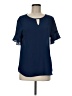 Van Heusen 100% Polyester Blue Short Sleeve Blouse Size M - photo 1