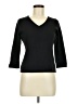 Ann Taylor LOFT Black 3/4 Sleeve Top Size M - photo 1