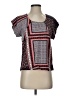 J Valdi Red Short Sleeve Blouse Size S - photo 1