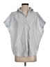 French Connection Silver Short Sleeve Blouse Size S - photo 1