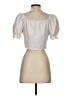 Romwe 100% Polyester Ivory Short Sleeve Blouse Size 4 - photo 2