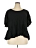 DR2 100% Rayon Black Short Sleeve Blouse Size 3X - photo 1
