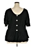 DR2 100% Rayon Black Short Sleeve Blouse Size 3X - photo 2