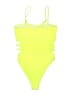 Unbranded Solid Yellow One Piece Swimsuit Size M - photo 2
