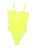 Unbranded Solid Yellow One Piece Swimsuit Size M - photo 1