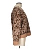 J.Crew Factory Store 100% Cotton Animal Print Brown Pullover Sweater Size L - photo 4
