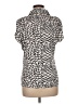 BCBGMAXAZRIA Animal Print Ivory Short Sleeve Blouse Size M - photo 2