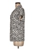 BCBGMAXAZRIA Animal Print Ivory Short Sleeve Blouse Size M - photo 5