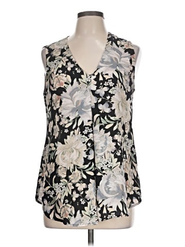 Rose + Olive Sleeveless Blouse (view 1)