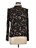Hinge 100% Viscose Paisley Black Long Sleeve Blouse Size L - photo 1