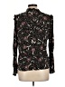 Hinge 100% Viscose Paisley Black Long Sleeve Blouse Size L - photo 2