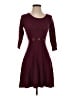 BCX Solid Burgundy Casual Dress Size XXS - photo 1