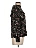 Hinge 100% Viscose Paisley Black Long Sleeve Blouse Size L - photo 4