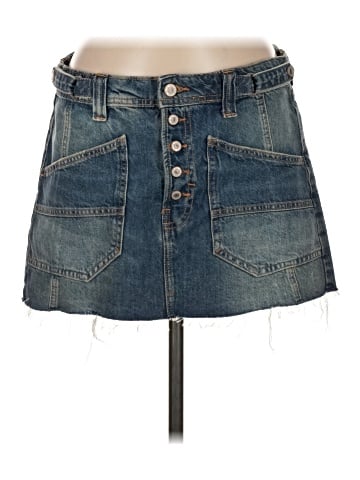 We the Free Denim Skirt (view 1)